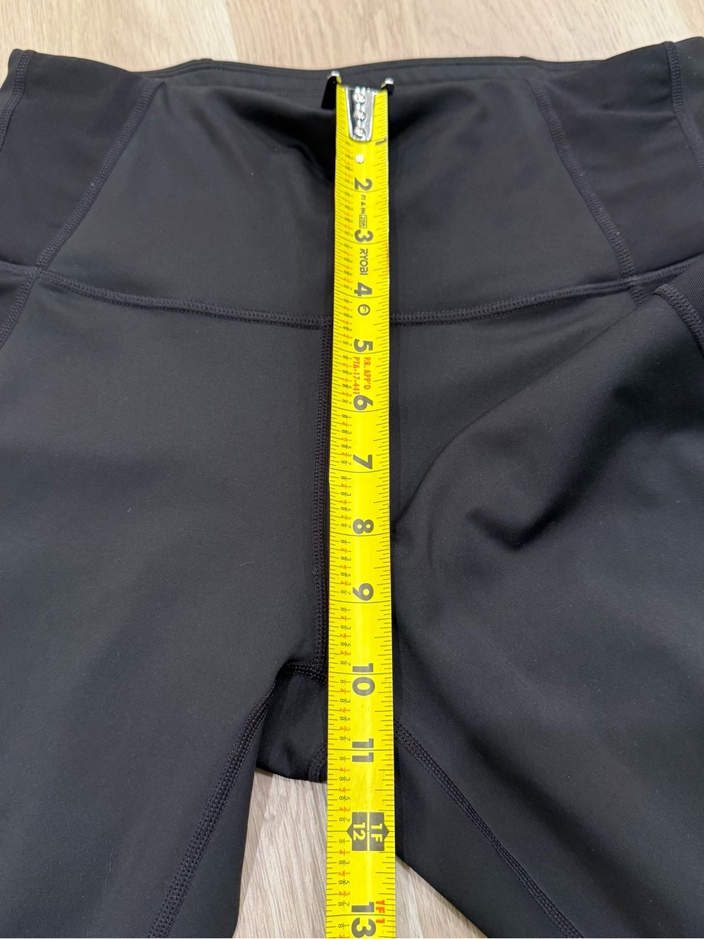 Athleta Black Leggings Blue Marble Print Athletic Pants Size M - Picture 8 of 12